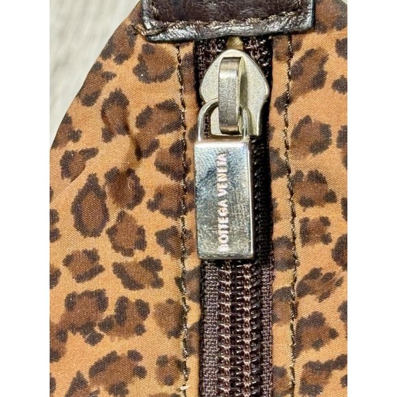 BOTTEGA VENETA Leopard Print Small Handbag Pouch Pre-loved - Picture 7 of 15